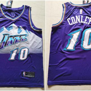Jazz 10 Mike Conley Purple Nike Swingman Jersey