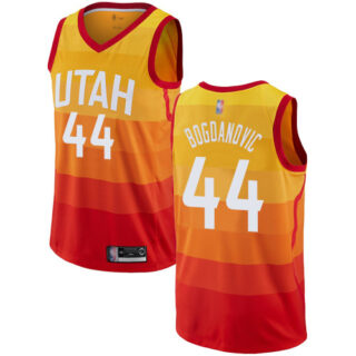 Jazz #44 Bojan Bogdanovic Orange Basketball Swingman City Edition 2019 20 Jersey