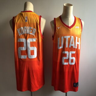 Jazz 25 Kyle Korver Orange 2018-19 City Edition Nike Swingman Jersey