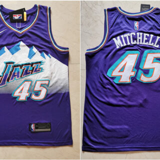 Jazz 45 Donovan Mitchell Purple Nike Swingman Jersey