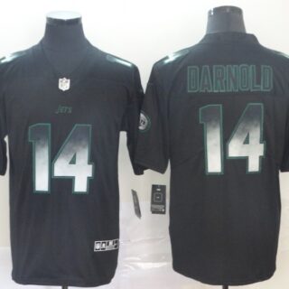 Jets 14 Sam Darnold Black Arch Smoke Vapor Untouchable Limited Jersey