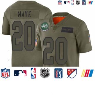 Jets #20 Marcus Maye Camo Men's Stitched Football Limited 2019 Salute To Service Jersey