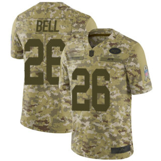 Jets #26 Le'Veon Bell Camo Men's Stitched Football Limited 2018 Salute To Service Jersey