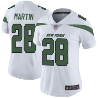 Jets #28 Curtis Martin White Women's Stitched Football Vapor Untouchable Limited Jersey