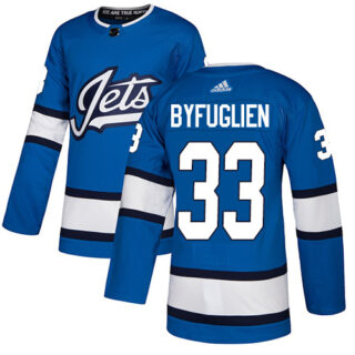 Jets #33 Dustin Byfuglien Blue Alternate Authentic Stitched Hockey Jersey