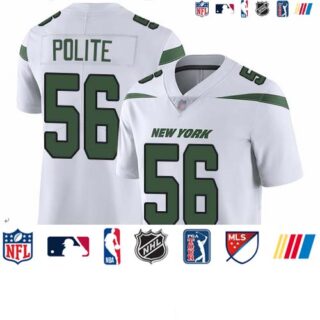 Jets #56 Jachai Polite White Men's Stitched Football Vapor Untouchable Limited Jersey