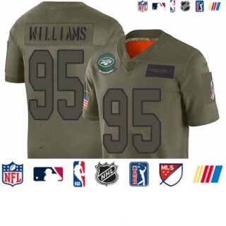 Jets #95 Quinnen Williams Camo Youth Stitched Football Limited 2019 Salute to Service Jersey
