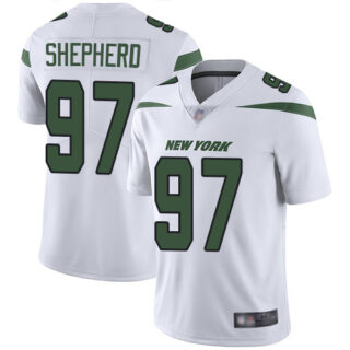 Jets #97 Nathan Shepherd White Men's Stitched Football Vapor Untouchable Limited Jersey