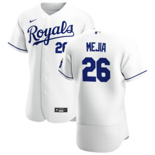 Kansas City Royals #26 Erick Mejia Men's Nike White Home 2020 Authentic Player MLB Jersey