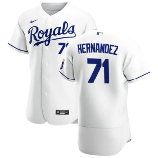 Kansas City Royals #71 Carlos Hernandez Men's Nike White Home 2020 Authentic Player MLB Jersey