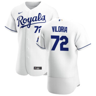 Kansas City Royals #72 Meibrys Viloria Men's Nike White Home 2020 Authentic Player MLB Jersey