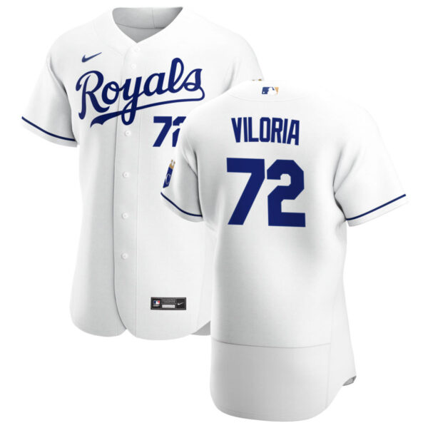 Kansas City Royals #72 Meibrys Viloria Men's Nike White Home 2020 Authentic Player MLB Jersey