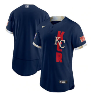 Kansas City Royals Blank 2021 Navy All-Star Flex Base Stitched MLB Jersey