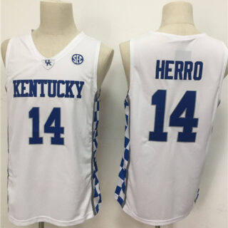 Kentucky Wildcats 14 Tyler Herro White College Basketball Jersey