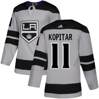 Kings #11 Anze Kopitar Gray Alternate Authentic Stitched Hockey Jersey