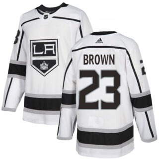 Kings #23 Dustin Brown White Road Authentic Stitched Hockey Jersey