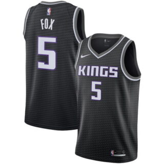 Kings 5 De'Aaron Fox Black Nike Swingman Jersey