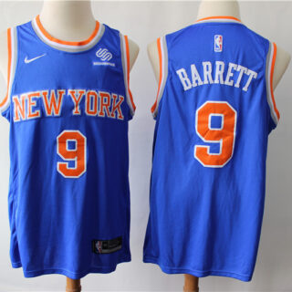 Knicks 9 R.J. Barrett Royal Nike Swingman Jersey