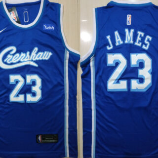 Lakers 23 Lebron James Blue Nike Swingman Jersey