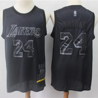 Lakers 24 Kobe Bryant Black Nike Swingman MVP Jersey