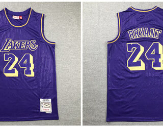 Lakers 24 Kobe Bryant Purple 1996-97 Hardwood Classics Jersey