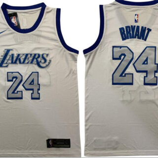 Lakers 24 Kobe Bryant White Nike Swingman Jersey