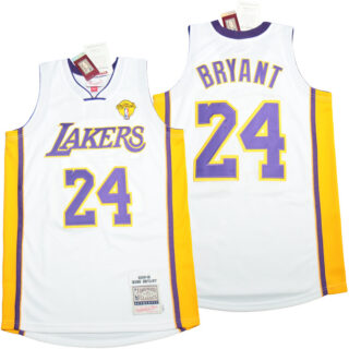 Lakers 24 Kobe Bryant white 2000-01 Throwback Jerseys