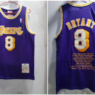 Lakers 8 Kobe Bryant Purple 1996-97 Hardwood Classics Jersey