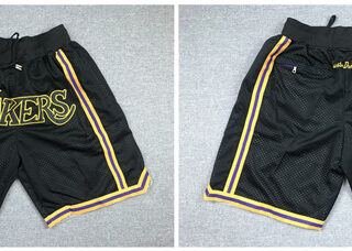 Lakers Black Just Don With Pocket Swingman Shorts
