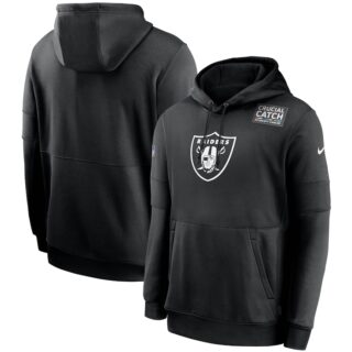Las Vegas Raiders 2020 NFL Crucial Catch Sideline Performance Pullover Hoodie Black