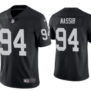 Las Vegas Raiders #94 Carl Nassib Vapor Limited Black Jersey