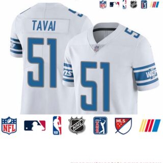 Lions #51 Jahlani Tavai White Youth Stitched Football Vapor Untouchable Limited Jersey