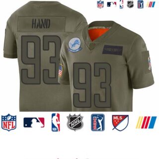 Lions #93 Da'Shawn Hand Camo Men's Stitched Football Limited 2019 Salute To Service Jersey