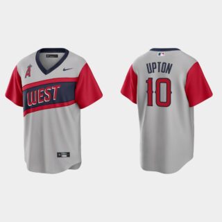 Los Angeles Angels #10 Justin Upton Men's Nike Gray 2021 Little League Classic Game MLB Jersey