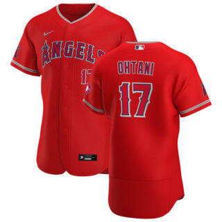 Los Angeles Angels #17 Shohei Ohtani Men's Nike Red Alternate 2020 Authentic Player MLB Jersey