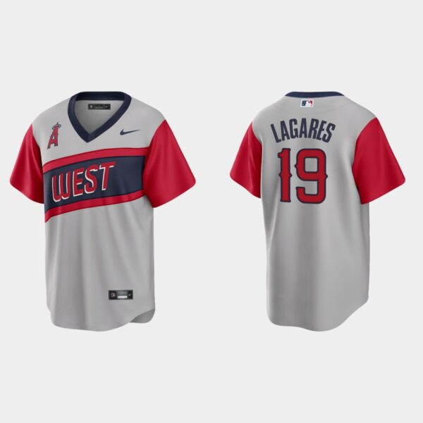 Los Angeles Angels #19 Juan Lagares Men's Nike Gray 2021 Little League Classic Game MLB Jersey
