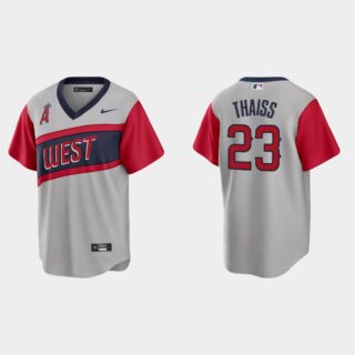 Los Angeles Angels #23 Matt Thaiss Men's Nike Gray 2021 Little League Classic Game MLB Jersey