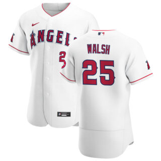 Los Angeles Angels #25 Jared Walsh Men's Nike White Home 2020 Authentic Player MLB Jersey