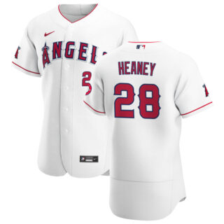 Los Angeles Angels #28 Andrew Heaney Men's Nike White Home 2020 Authentic Player MLB Jersey