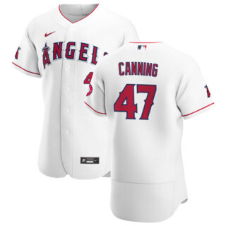 Los Angeles Angels #47 Griffin Canning Men's Nike White Home 2020 Authentic Player MLB Jersey