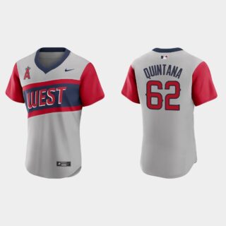 Los Angeles Angels #62 Jose Quintana Men's Nike Gray 2021 Little League Classic Authentic MLB Jersey