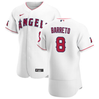 Los Angeles Angels #8 Franklin Barreto Men's Nike White Home 2020 Authentic Player MLB Jersey
