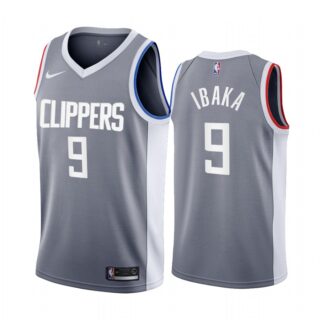 Los Angeles Clippers #9 Serge Ibaka Gray NBA Swingman 2020-21 Earned Edition Jersey