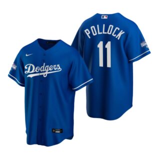 Los Angeles Dodgers 11 A.J. Pollock Royal 2020 World Series Champions Replica Jersey