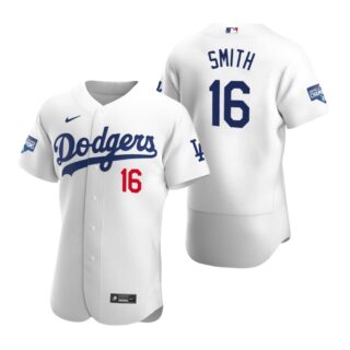 Los Angeles Dodgers 16 Will Smith White 2020 World Series Champions Authentic Jersey