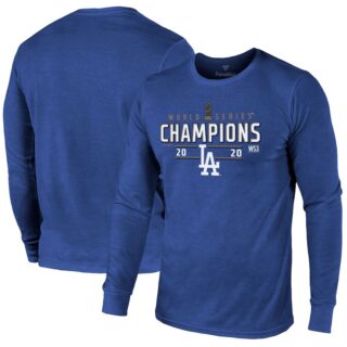 Los Angeles Dodgers 2020 World Series Champions Locker Room Long Sleeve T-Shirt Royal