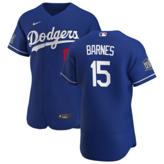 Los Angeles Dodgers #15 Austin Barnes Men's Nike Royal Alternate 2020 World Series Bound Authentic Player MLB Jersey