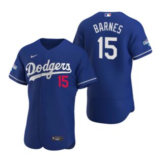Los Angeles Dodgers #15 Austin Barnes Royal 2020 World Series Champions Authentic Jersey
