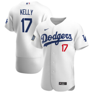 Los Angeles Dodgers #17 Joe Kelly Men's Nike White Home 2020 World Series Bound Authentic Player MLB Jersey