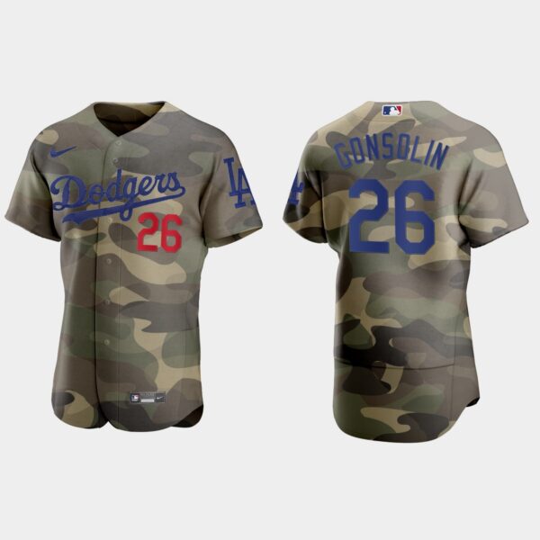 Los Angeles Dodgers #26 Tony Gonsolin Men's Nike 2021 Armed Forces Day Authentic MLB Jersey -Camo